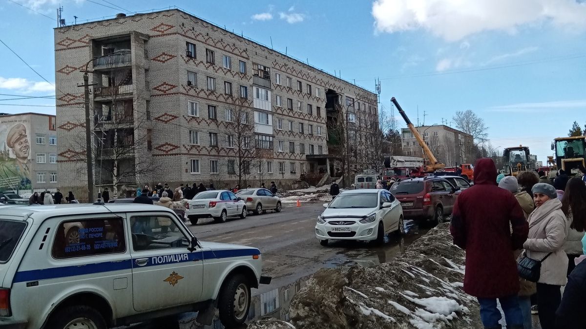 В Печоре обвалилась часть пятиэтажного дома